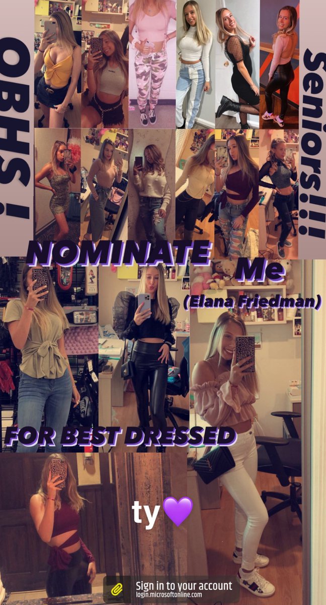 Elana2702's tweet photo. vote me best dressed for senior superlatives!!! 💜🖤 @OBHSClassof2021 https://t.co/naFrSk8HyR