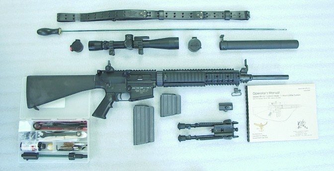 самозарядная снайперская винтовка sr-25. Mk11 mod 0. Mark 11.