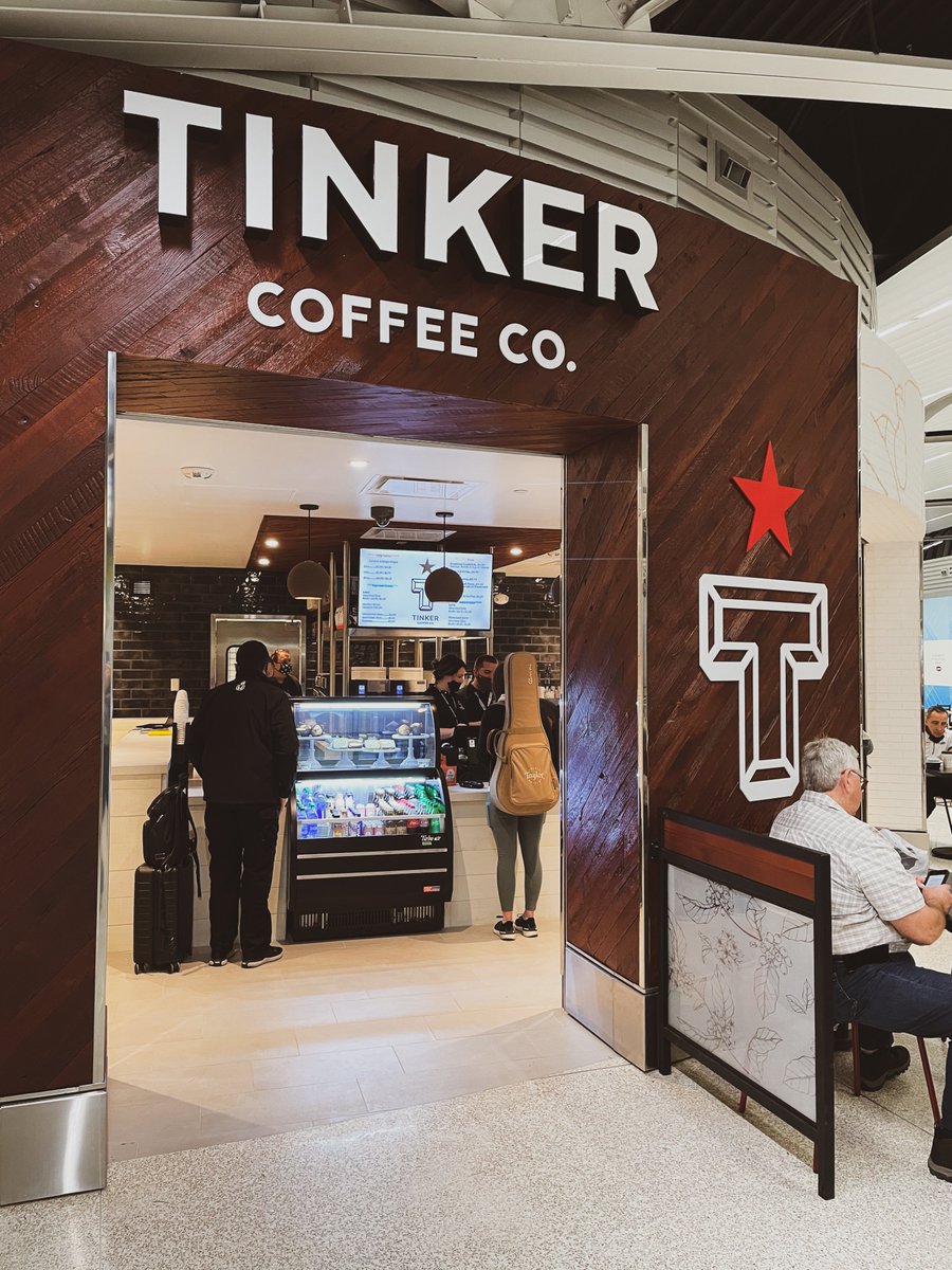 tinkercoffeeco's tweet photo. Today's the BIG DAY!! ✈️✈️

We're officially open for business in Concourse B at @INDairport!

It's been a long road to get here but we're super excited to serve you on all your travels in and out of Indy. https://t.co/JHQPmOo1kK