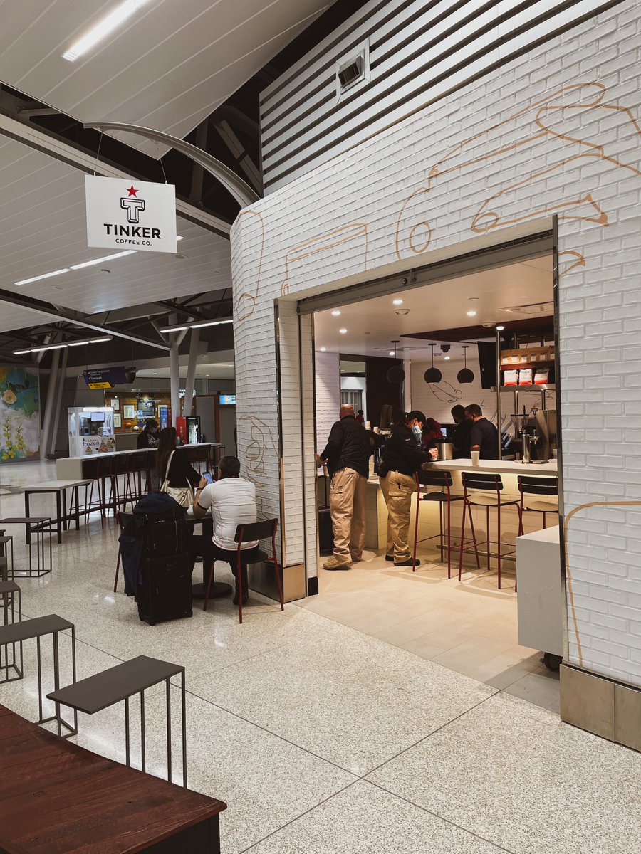 tinkercoffeeco's tweet photo. Today's the BIG DAY!! ✈️✈️

We're officially open for business in Concourse B at @INDairport!

It's been a long road to get here but we're super excited to serve you on all your travels in and out of Indy. https://t.co/JHQPmOo1kK