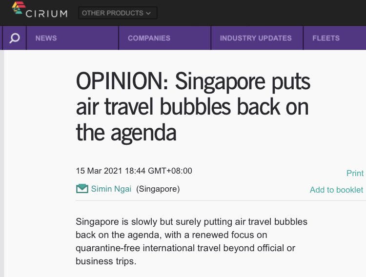 SiminNgai's tweet photo. Will Singapore finally get to pop the bubbly for its travel restart plans? 

#Singapore #Australia #travelbubble #ChangiAirport #aviation https://t.co/RkIIJKqugH