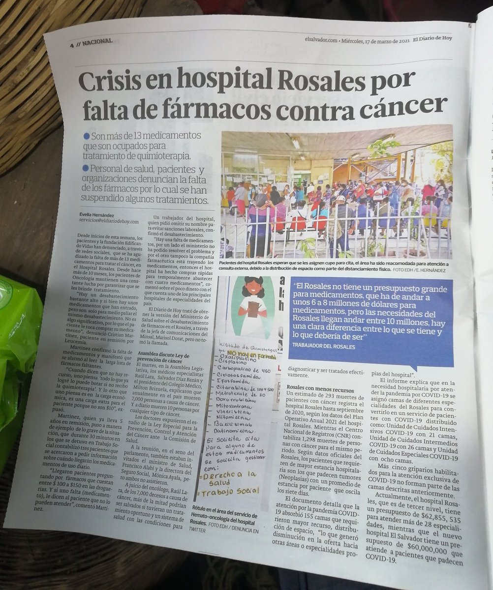 GladysArdon's tweet photo. Buenos días @FranAlabi @SaludSV y los medicamentos para pacientes con cáncer para cuándo? https://t.co/4XIQsuRx4N