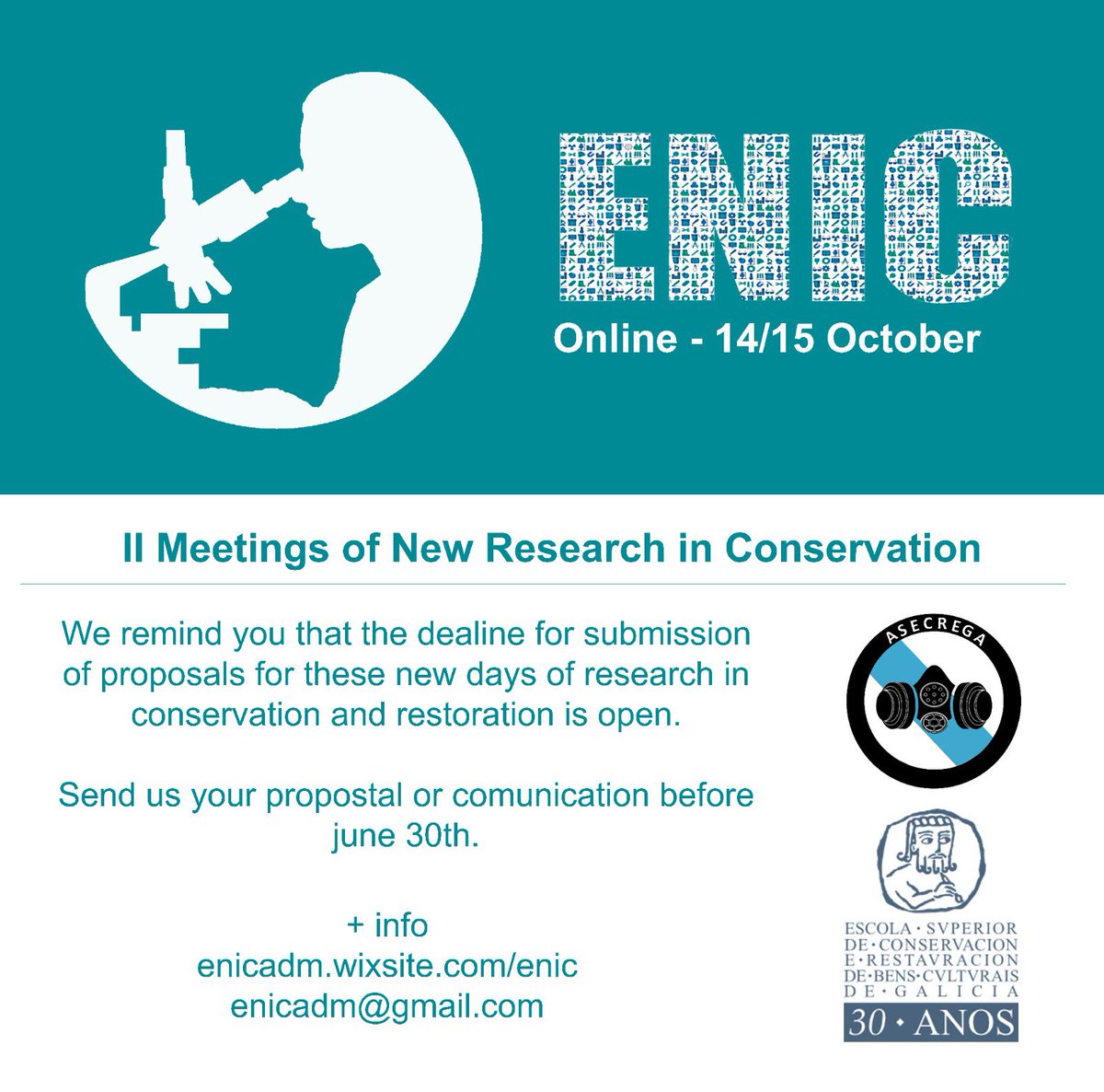 Open period for the reception of proposals for the II ENIC !! #conservation