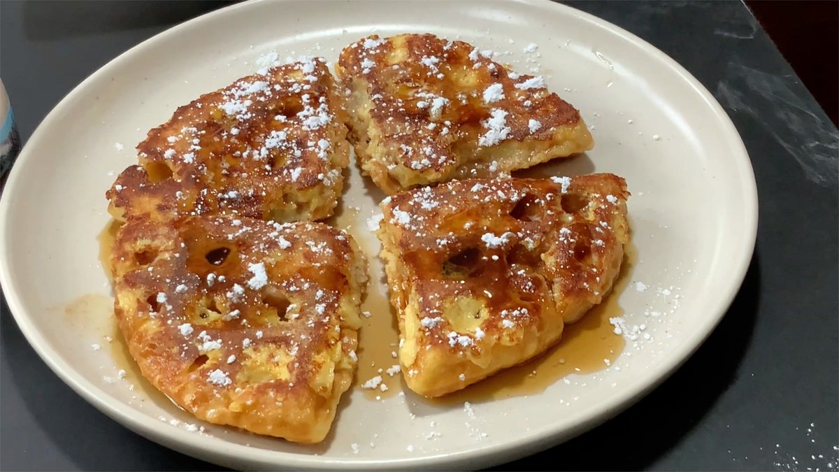 Morning!  French Toast Belgian Waffle-- This Dad Cooks newest YouTube video will drop today around dinnertime.  Go to my channel NOW and subscribe (and hit the bell) so you can be the first to see it when it premiers tonight youtube.com/channel/UCyR-O…