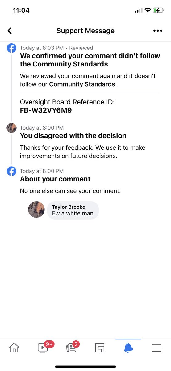 lewtay77's tweet photo. Facebook is a fucking snowflake https://t.co/2FEuNCnkqt