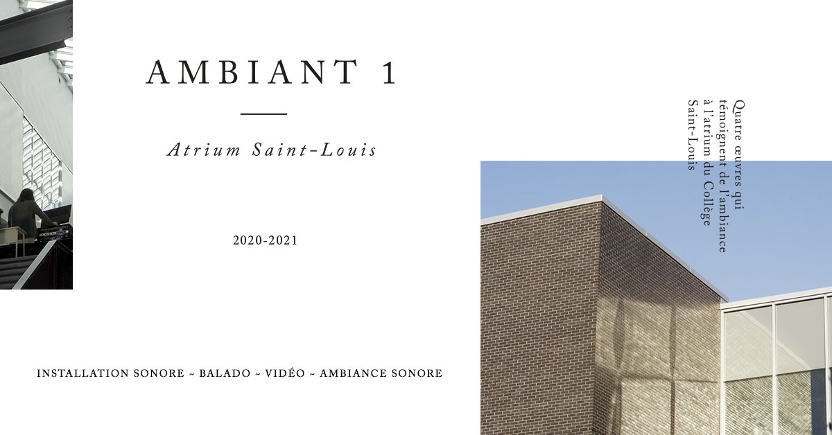 centreturbine's tweet photo. Le centre Turbine et Paysages présentent "Ambiant 1 : Atrium Saint-Louis" 🎧 : https://t.co/2W0moIP4mr. https://t.co/xqUGNHYkZx