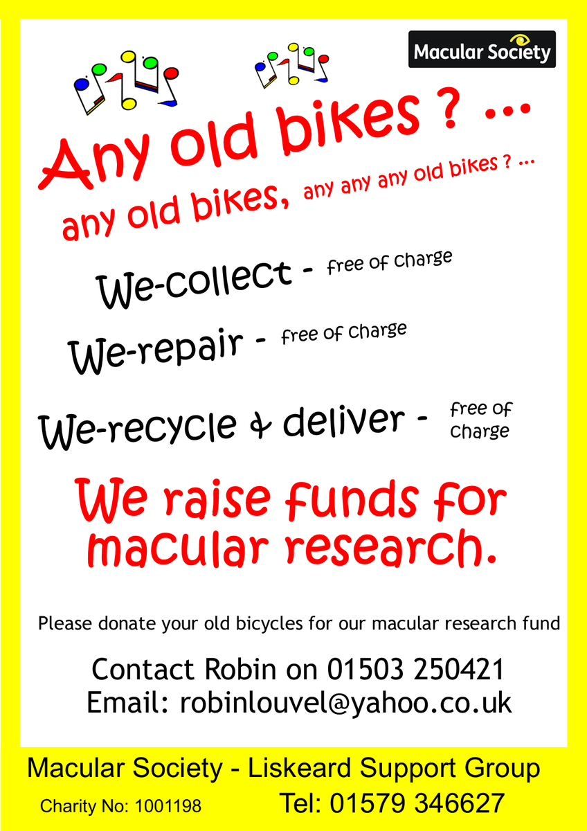 LiskeardCouncil's tweet photo. Do you have any old bikes gathering cobwebs? The chairman of the #Liskeard @MacularSociety group uses his mechanical skills to restore and sell on unwanted bikes and proceeds go towards the charity, last year he raised more than £400.
#VirtualCommunityFair https://t.co/9IsuWCdyqy https://t.co/XqPh22boO9