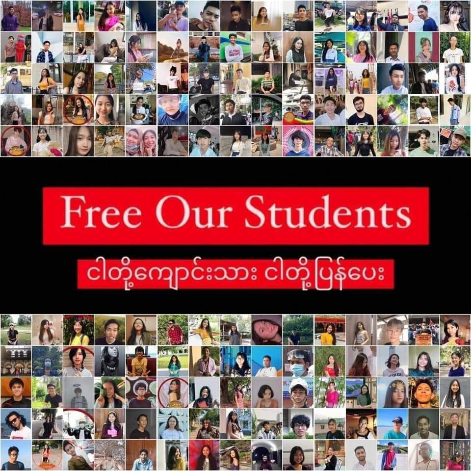 322 students were arrested during a peaceful strike in #Tamwe,#Yangon, and are detained in Insein prison. They are charged with Penal Code 505(A), for attempt of treason. They cannot be charged for a crime they never committed.
#freeourstudents  #WhatsHappeningInMyanmar