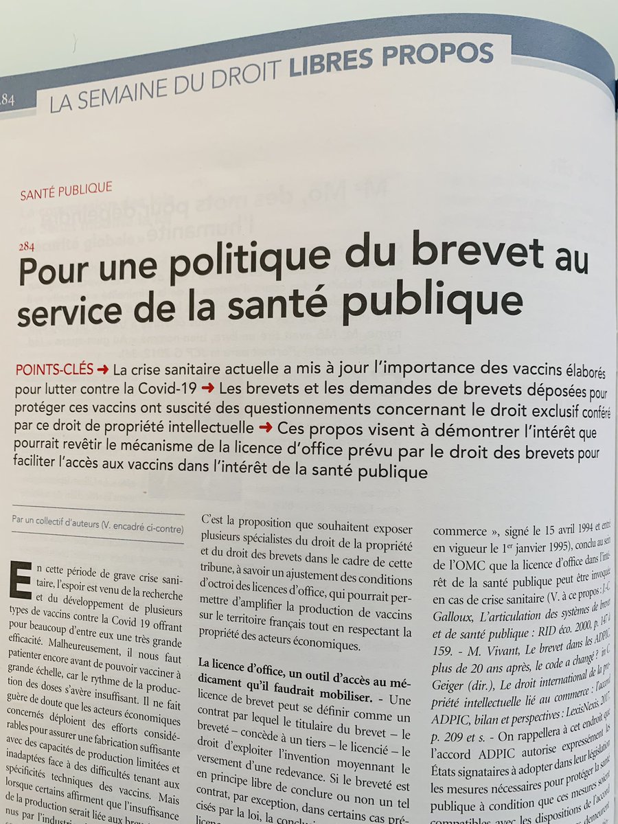 Tribune pour une #LicencedOffice #brevets #covid19 version longue, la suite de @LesEchos : quel collectif incroyable! 🙂 Cc @ClavierJP @ThierryRevet @ChristopheGeig1 @caminadealex @europeanpatent @olivierveran @RolandLescure @AgnesRunacher @aurelielbaz @quatremer @mimiryudo