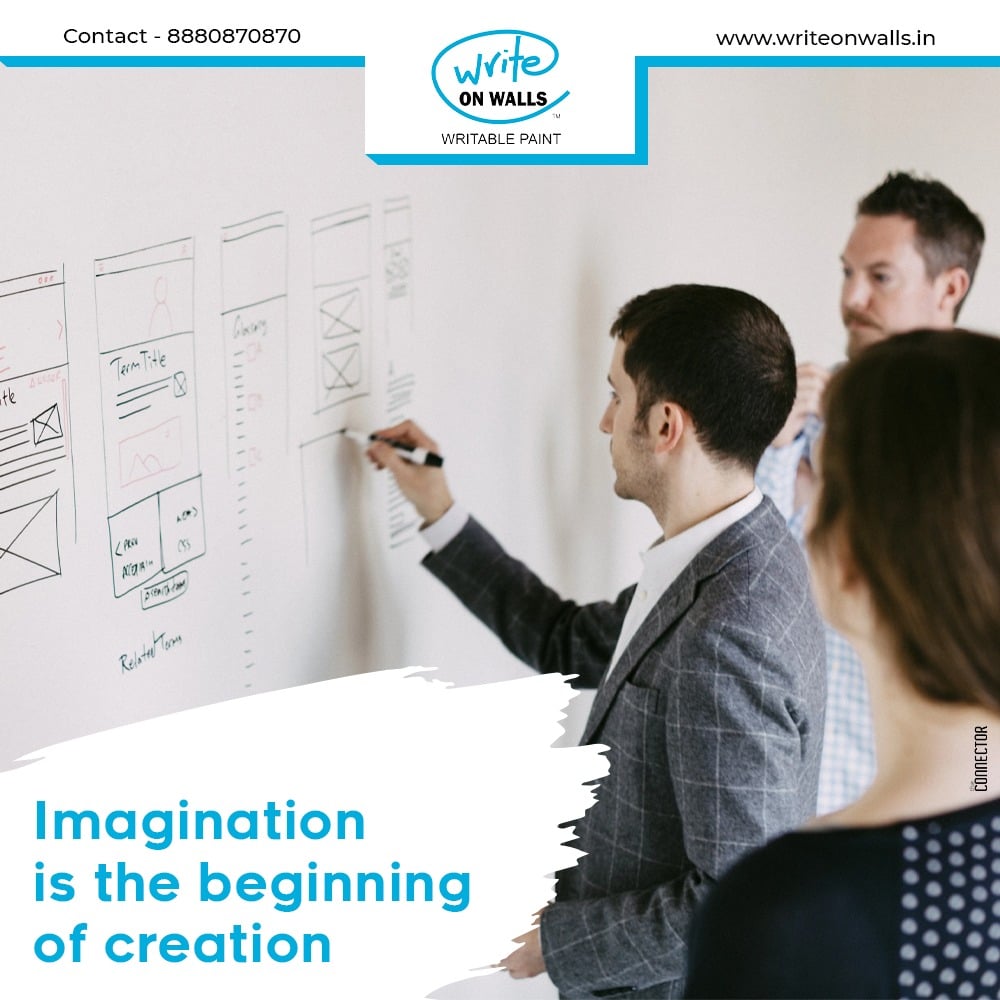 Writeonwallss's tweet photo. Imagination is the beginning of creation.

#officewalls #vocalforlocalindia #rewritableboards #writablepaint #writeonwallsindia #rewritablewalls #walldoodle #wallpainting #wallscribble #writeonwalls #writeonwallsindia #madeinindia #makeinindia #creativity #scribblingonwalls https://t.co/XBn9Efazjl