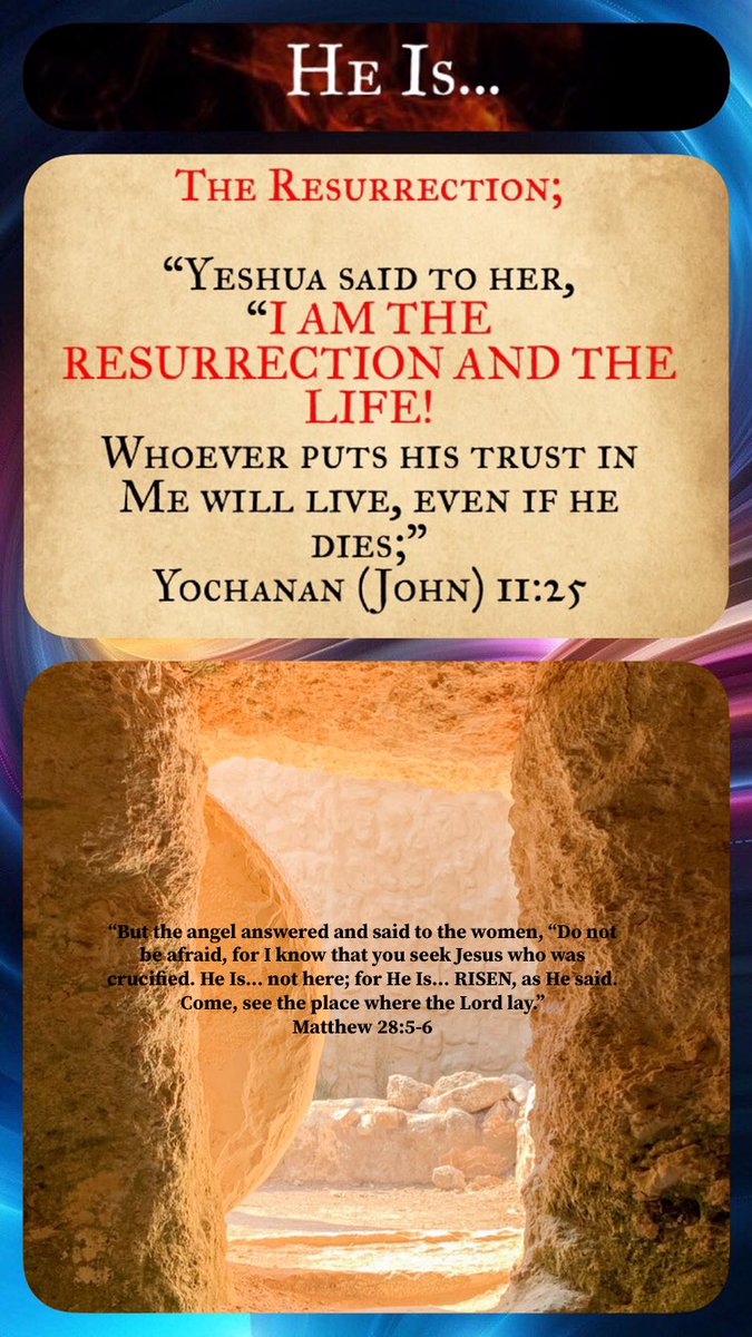 bbbthatsright's tweet photo. He Is... (Part 22):
https://t.co/j82yEsOMBf
#YHWH #Yeshua #Yahweh #Jesus #Salvation #TheResurrection #TheSentOfTheFather #Love #TheWord #TrueFood #MatthewOne21 #TheWay #Christian #GodIsLove https://t.co/5hiLk4WXf3