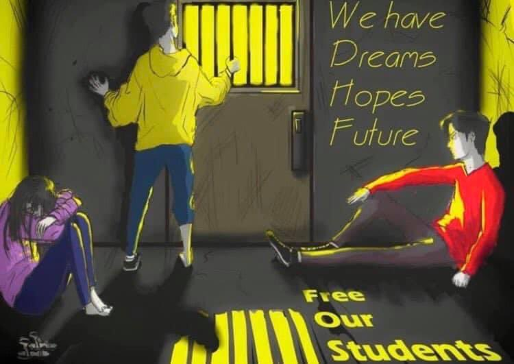 MilkTeaMM_MTAM's tweet photo. 322 students were arrested during peaceful strike in Yangon, &amp; are still detained in Insein prison. They are sued with Penal Code 505(A), for so-called attempt of treason. They cannot be charged with a crime they never committed 
#FreeOurStudents 
#WhatsHappeningInMyanmar https://t.co/buemJJ95Xj