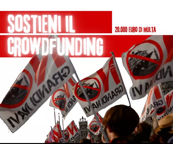 Il crowdfunding su <a href="/betapdb/">produzioni dal basso</a> continua! Aiutaci a pagare le multe ricevute da 7 attivisti che come tant* di noi si battono ogni giorno per salvare la laguna di #Venezia. produzionidalbasso.com/project/aiutac…
Grazie ancora a tutt* per la solidarietà che stiamo ricevendo!
#17marzo #NoGrandiNavi