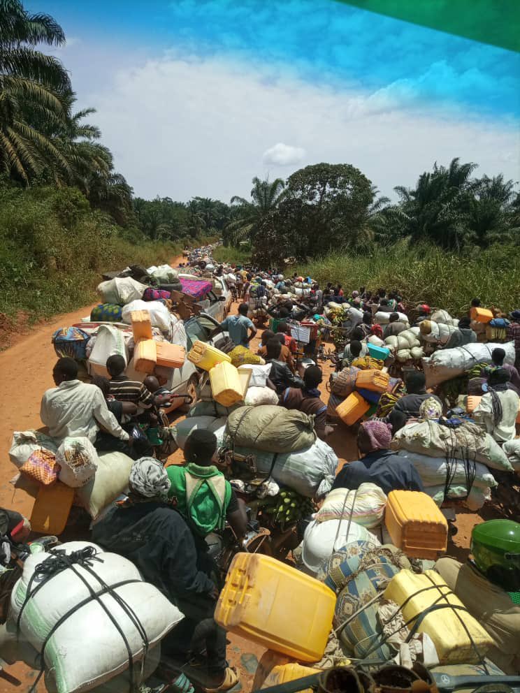 fconmee's tweet photo. Just received tragic pictures of families fleeing from fighting in Beni, DRC. @cafod and it’s partner Socoac looking at how to support over 20,000 people in need of shelter, food, blankets, cooking material and dignity kits. https://t.co/jwvYVffqnF