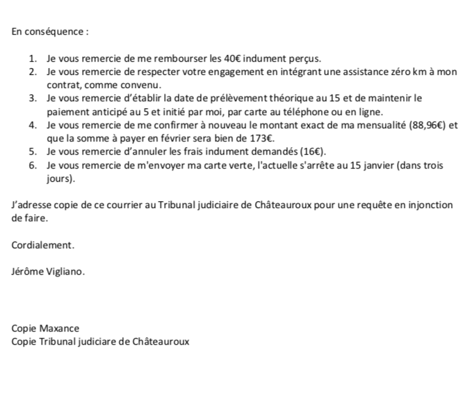 JeromeVigliano's tweet photo. #Maxance #assurance @ASSU2000 et #LS #Courtage continuent de me prendre pour un con et Maxance me menace de résiliation maintenant. Ils violent les règles et c'est moi qui suis mis en demeure. @MondialAssist @AssurancePrev @60millions @Quechoisir41 #avocat https://t.co/9veQsvuv0n