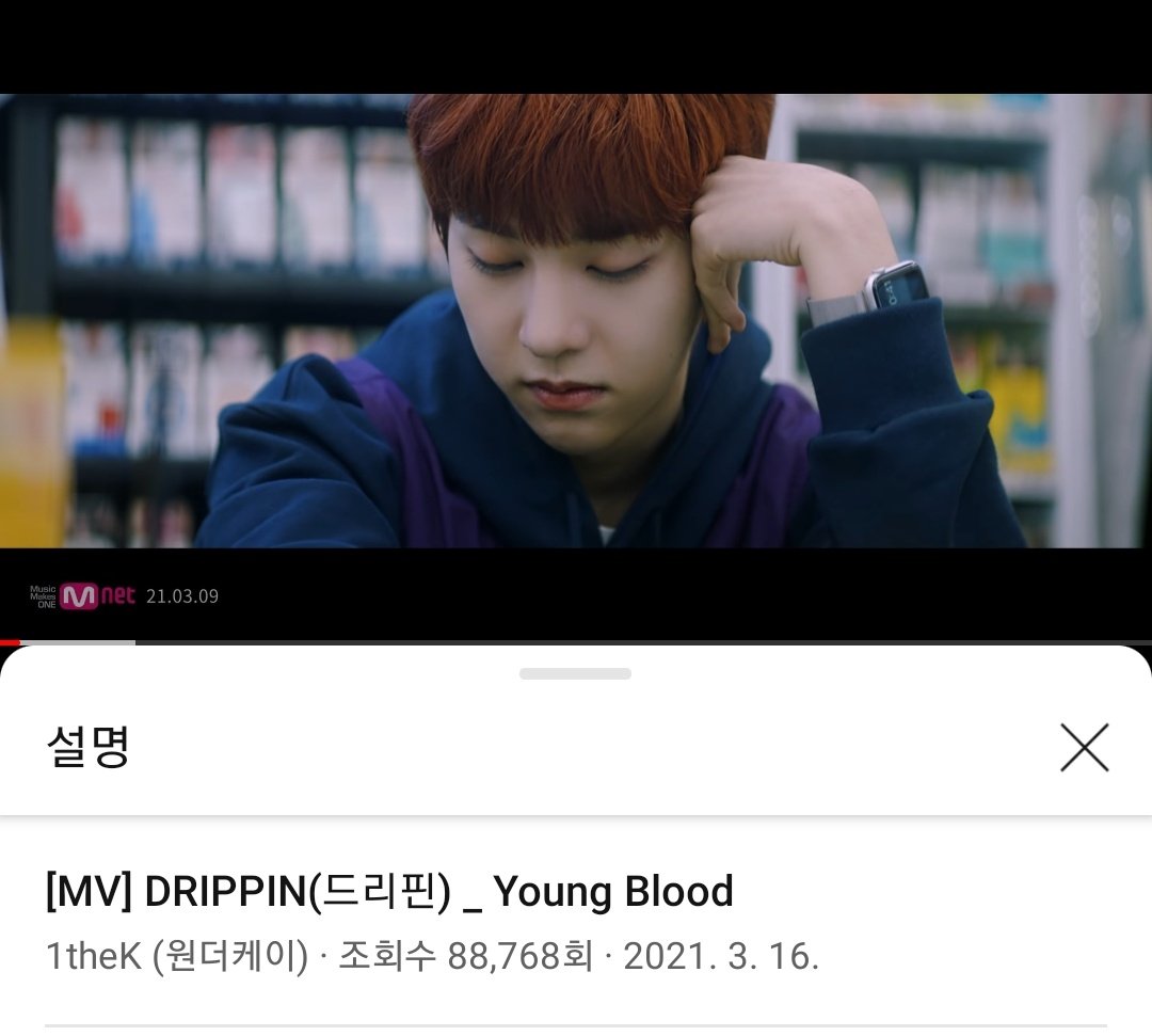 DRIPPIN_strm's tweet photo. 3/17 Pm 10:00
Young blood 뮤비 조회수🔍

📺Woollim - 216,650
📺1theK - 88,768

= 305,418

뮤비 조회수는 매일 10시에 업로드 됩니다‼️

내일까지 50만 넘어버리기 가보자고👊👊 https://t.co/ii6HBe3c0s
