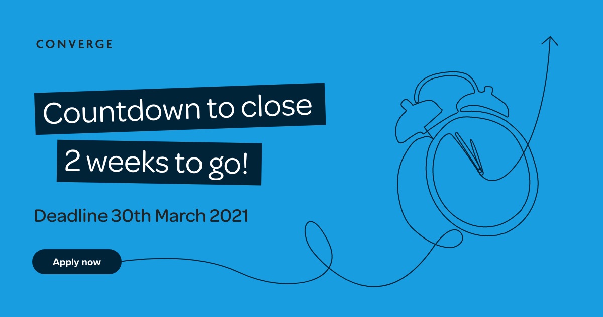 #Converge2021 closes on 30 March! If you have a breakthrough business idea &amp; need training, funding &amp; support to make it happen, it's time to get your skates on &amp; apply. Open to #university staff, students &amp; recent grads across Scotland convergechallenge.com