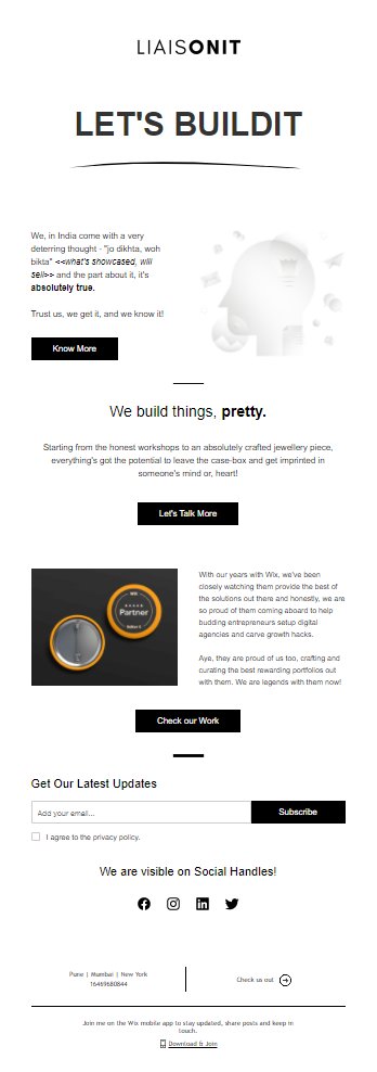 liaisonitstudio's tweet photo. https://t.co/2j5WWoucpY

We have been shooting out #mails to all our prospects - and this is what we speak, in our #content. Our #growth has surged to a CTA rate of 23% from 1%. It's not magic, it's #consistency !

#newsletters #marketing #startup https://t.co/GdXwSViCxR