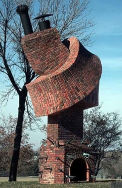 How many rods would it take to sweep this chimney? And do you think it complies with Document J Building Regs?