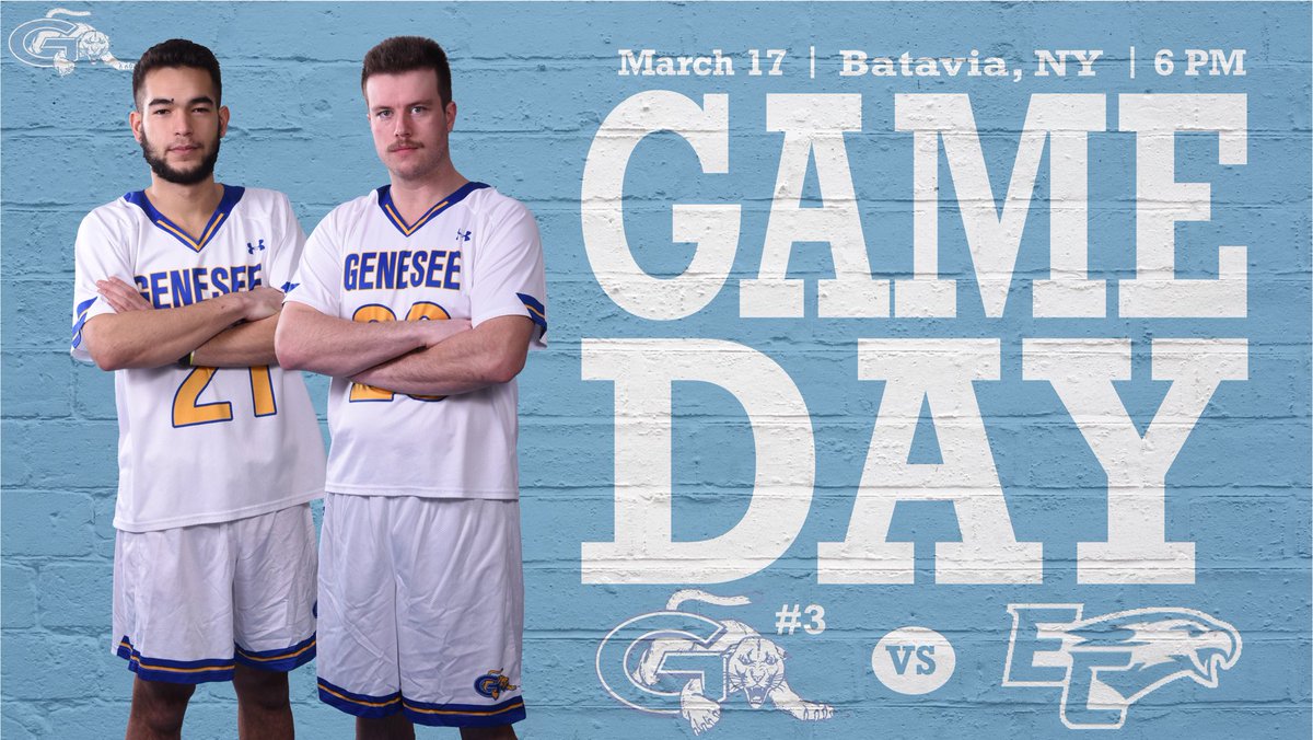 MEN’S LACROSSE GAMEDAY HAS RETURNED!! 

🆚: <a href="/ElmiraMLAX/">Elmira College Men's Lacrosse</a> 
⏰: 6:00pm
📍: Batavia, NY (No spectators)
🖥: bit.ly/GCC_Athletics

#cougarPRIDE
