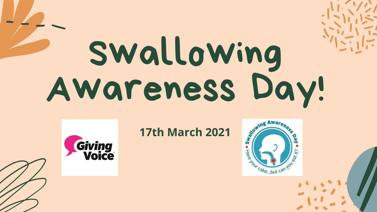 Today is Swallowing Awareness Day. We will be marking this event by spending one day this weekend on a pureed diet-keep your eyes on our page for updates, and feel free to join in! #swallowaware2021 #dysphagia