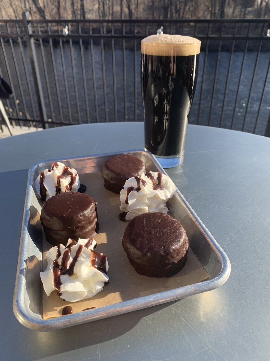 #StPatricksDay Irish Stout Ring Ding with Baileys cream filling