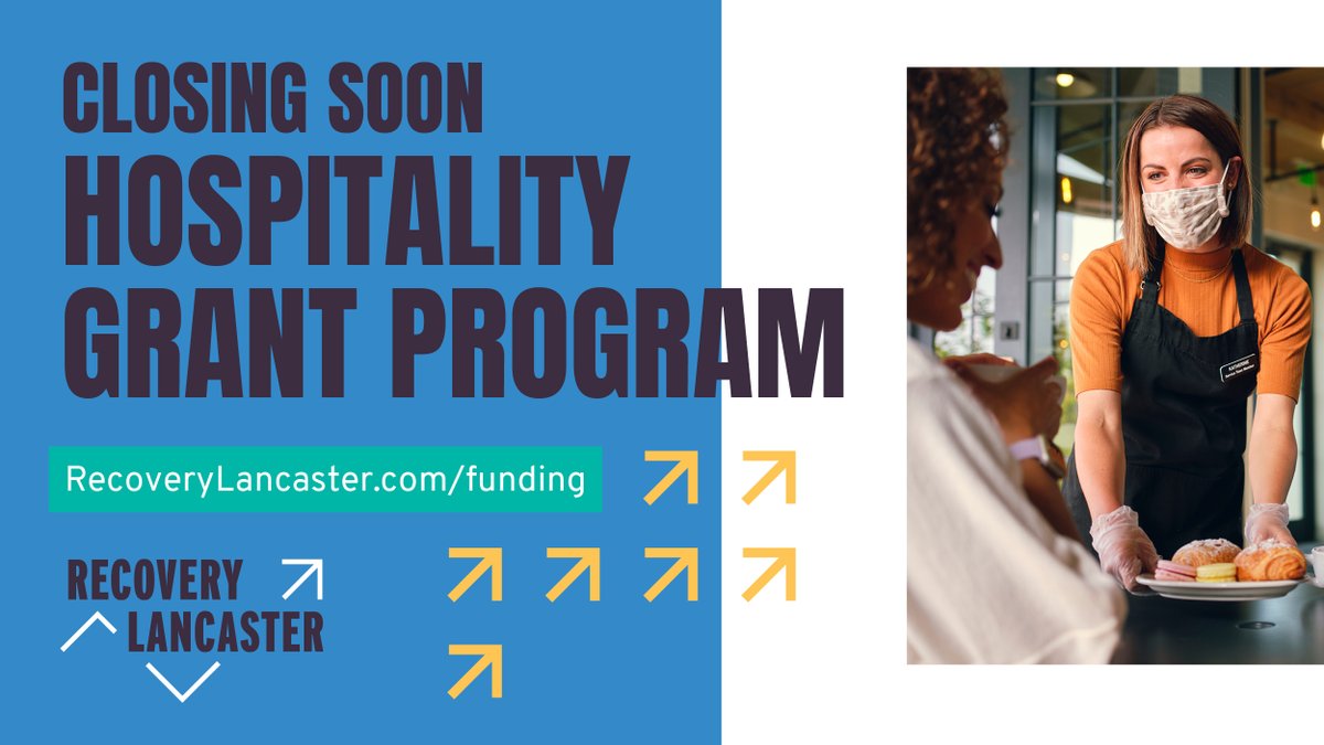 The COVID-19 Hospitality Industry Recovery Program  (CHIRP) application process will close this Friday, March 19, at 5pm. ➡Please visit recoverylancaster.com/hospitality-gr… to find the FAQ, a document highlighting what you need to gather to apply, and the application portal.