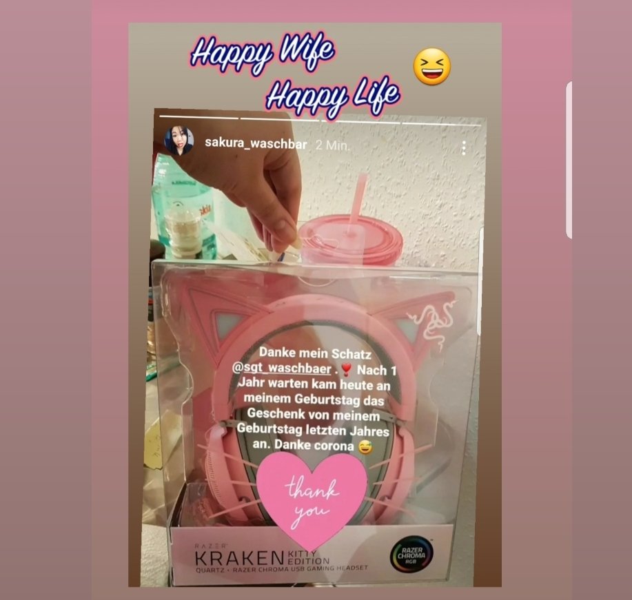 Happy wife Happy Life.😍 
Ich liebe dich so mein Schatz.  Nur du machst mein Leben komplett. 
Lieber ein Jahr zu spät als garnicht🤣🤣 war ein schnapper
Endlich rauscht sie im TS nicht mehr 
#lifegoals #happywifehappylife #wifebirthday #headset #gamerwife #streamer #Twitch