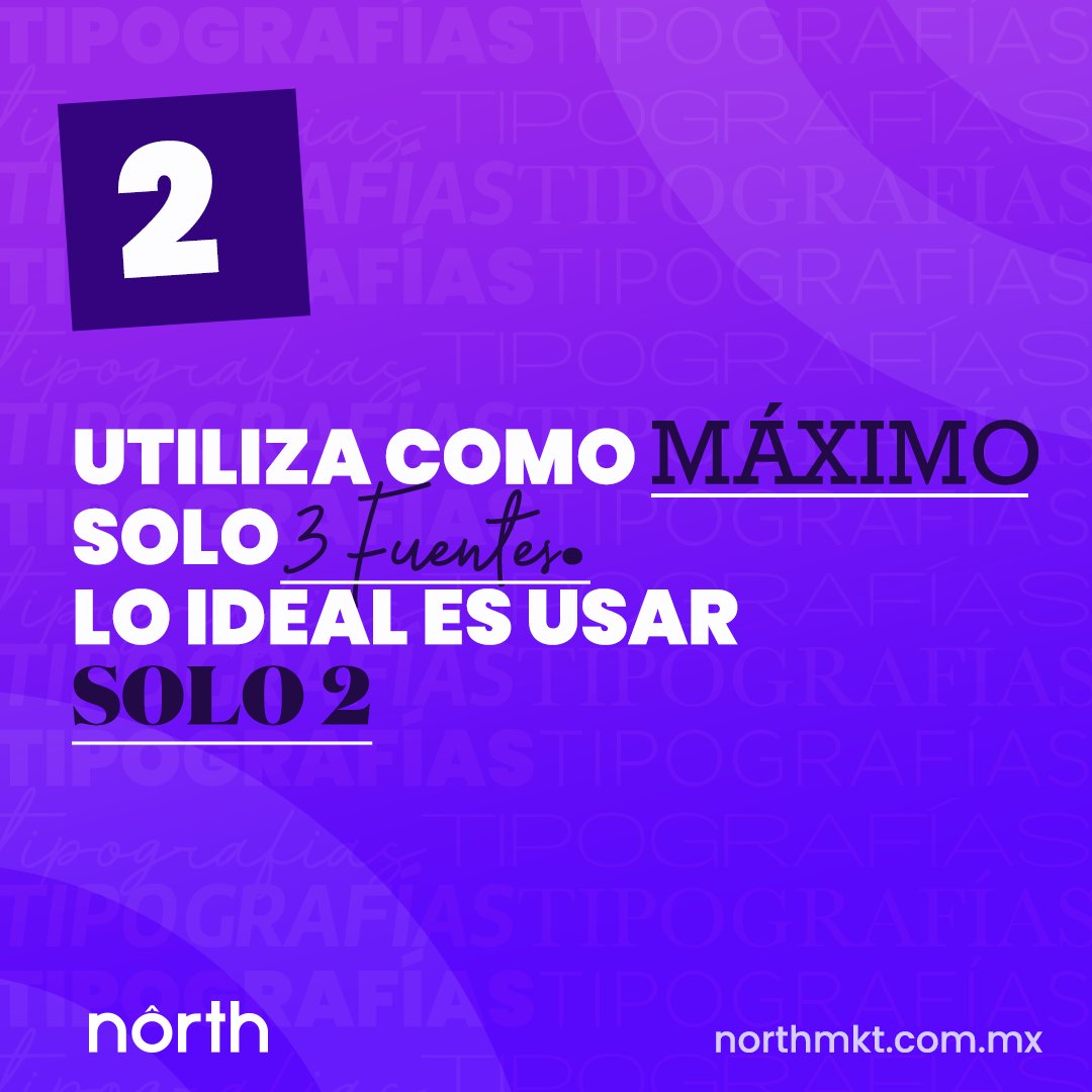 North_MKT's tweet photo. ¿Cuántas tipografías debo utilizar? ¿Una, dos o más de dos? Estos consejos te resolverán todas tus dudas.

#northmkt #marketingdigital
#tipografias #socialmedia #disenografico
#designers #branding #Cancun https://t.co/ZAGC72GjdU