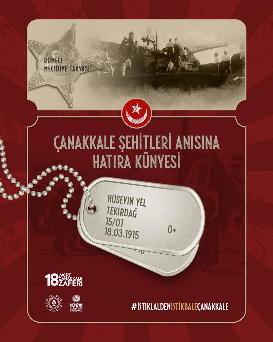 Çanakkale Şehitlerimizi rahmet ve minnetle anıyoruz.