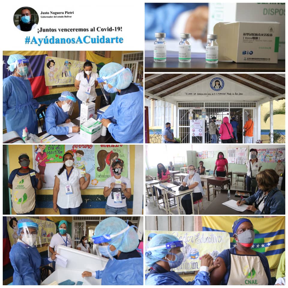 OvanyAguirrebol's tweet photo. #17Mar||inició el Plan de Vacunación contra el Covid-19, con la  vacuna  Vero-Cell, al sector Educación, en el municipio Caroní, el cual cuenta con una plantilla de más de 20 mil trabajadores y de los cuales serán inmunizados 4.500 en la 1era fase #LaCovidNoJuega https://t.co/KXv8radkZt