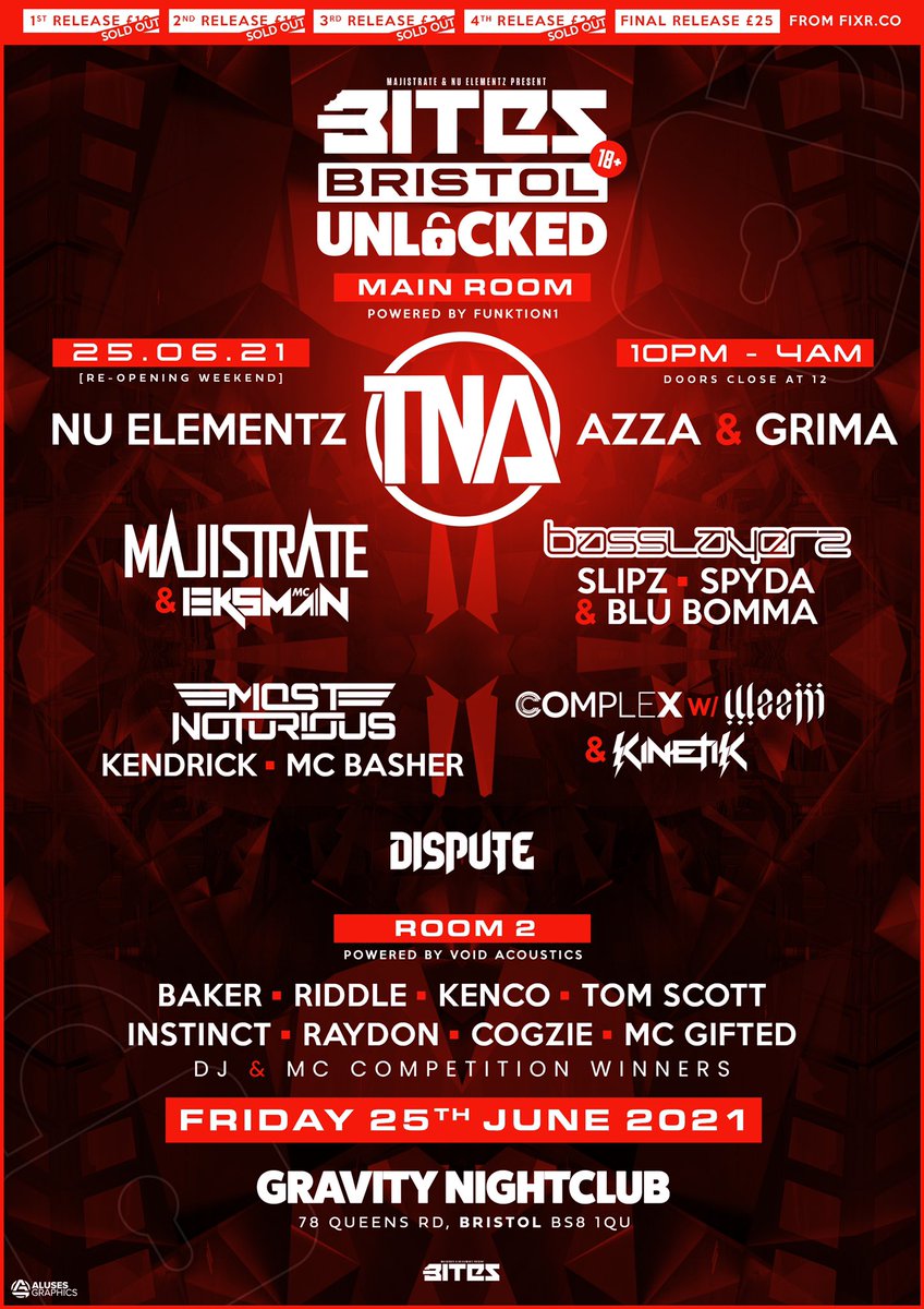 As we are fast approaching the end of the lockdown period we couldn’t be more excited to be coming back to Bristol with this allstar lineup! 

90% of tickets have already gone so if you want to secure your space, be quick! 🥳🦷

Tickets:- fixr.co/event/204971353