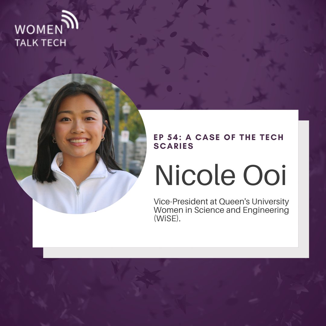 mariewiese's tweet photo. In the second instalment of our "Salute to Young Women in Tech" mini-series, we are joined by Nicole Ooi, a fourth year computer engineering student at Queen's University, and VP at Queen's WiSE.

The Podcast is streaming on Spotify, iTunes, and Google Podcasts https://t.co/I4yE6Vn3Xz