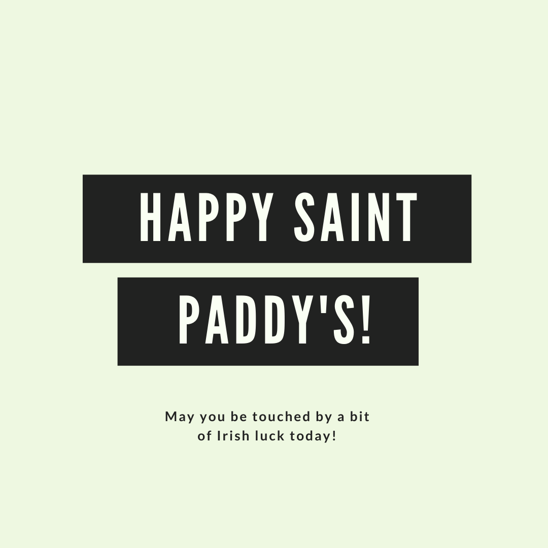 May the day bring you luck and plenty of good cheer! #happystpatricksday