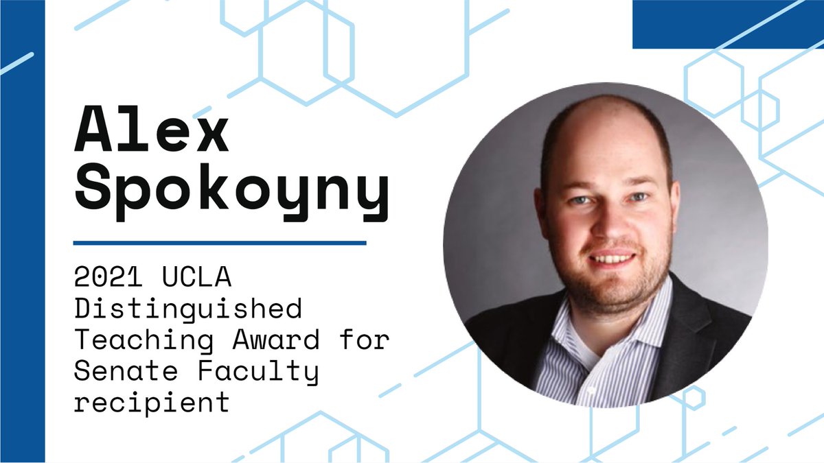 uclachem's tweet photo. Professor Alex Spokoyny has been named a recipient of the 2021 UCLA #DistinguishedTeaching Award for Senate Faculty! @organomimetic @uclaphyssci https://t.co/P39olqOQlX https://t.co/05ozFWpK6R
