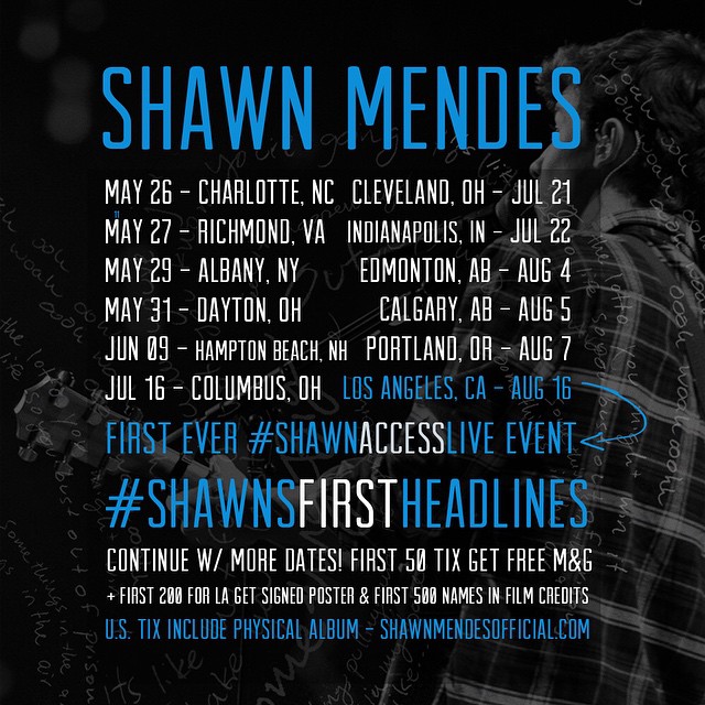 shawntbks's tweet photo. March 17th, 2015 - Shawn via Instagram: “New #ShawnsFirstHeadlines dates announced including the first ever #ShawnAccessLive in LA ! My biggest show yet 😀😊🎸 onsale this Saturday at 12 PM Local time on my website !” https://t.co/1iAvmUgmYC