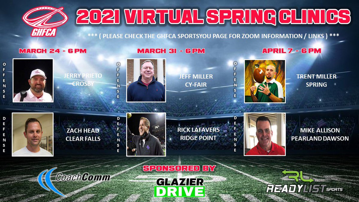 Mark your calendars <a href="/ghfcahouston/">GHFCA Houston</a> 
Wednesday night clinics are back!