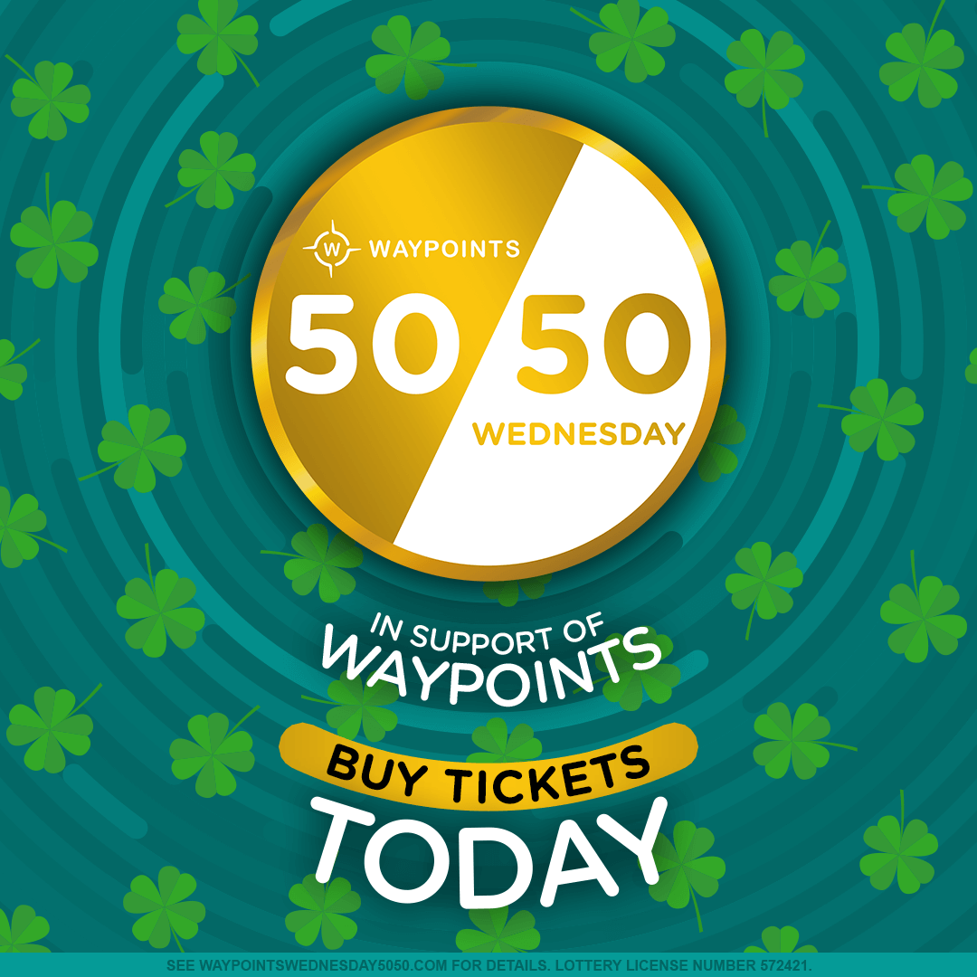 Feeling lucky this St. Paddy's Day?  Waypoints Wednesday 50/50 is back with a chance to win up to $100,000!  Get your tickets at waypointswednesday5050.com
#ymm #5050 #luckyday