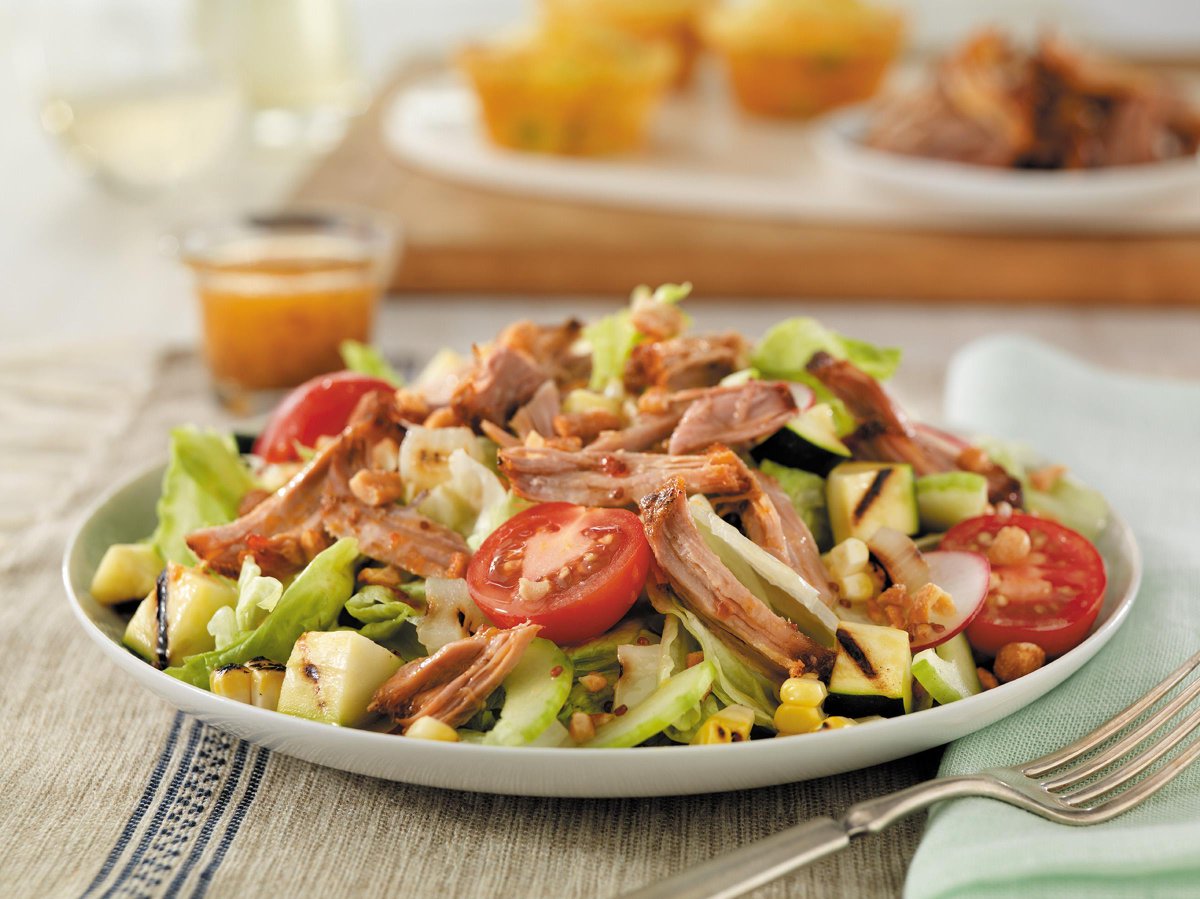 Get your vitamins, nutrients, and protein all in one dish!  Make your own pulled pork salad today bit.ly/38QXx5h