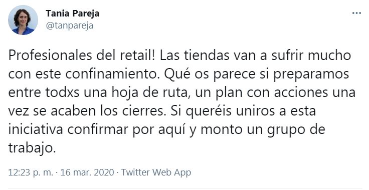 tanpareja's tweet photo. Ha pasado un año ya de este tuit y el resultado fue la iniciativa solidaria CONELCOMERCIO con un montón de profesionales que arrimaron el hombro para apoyar al comercio local 👇
https://t.co/zuoV11VtkP
#comerciolocal #colaboración https://t.co/nFp7MFvdBB