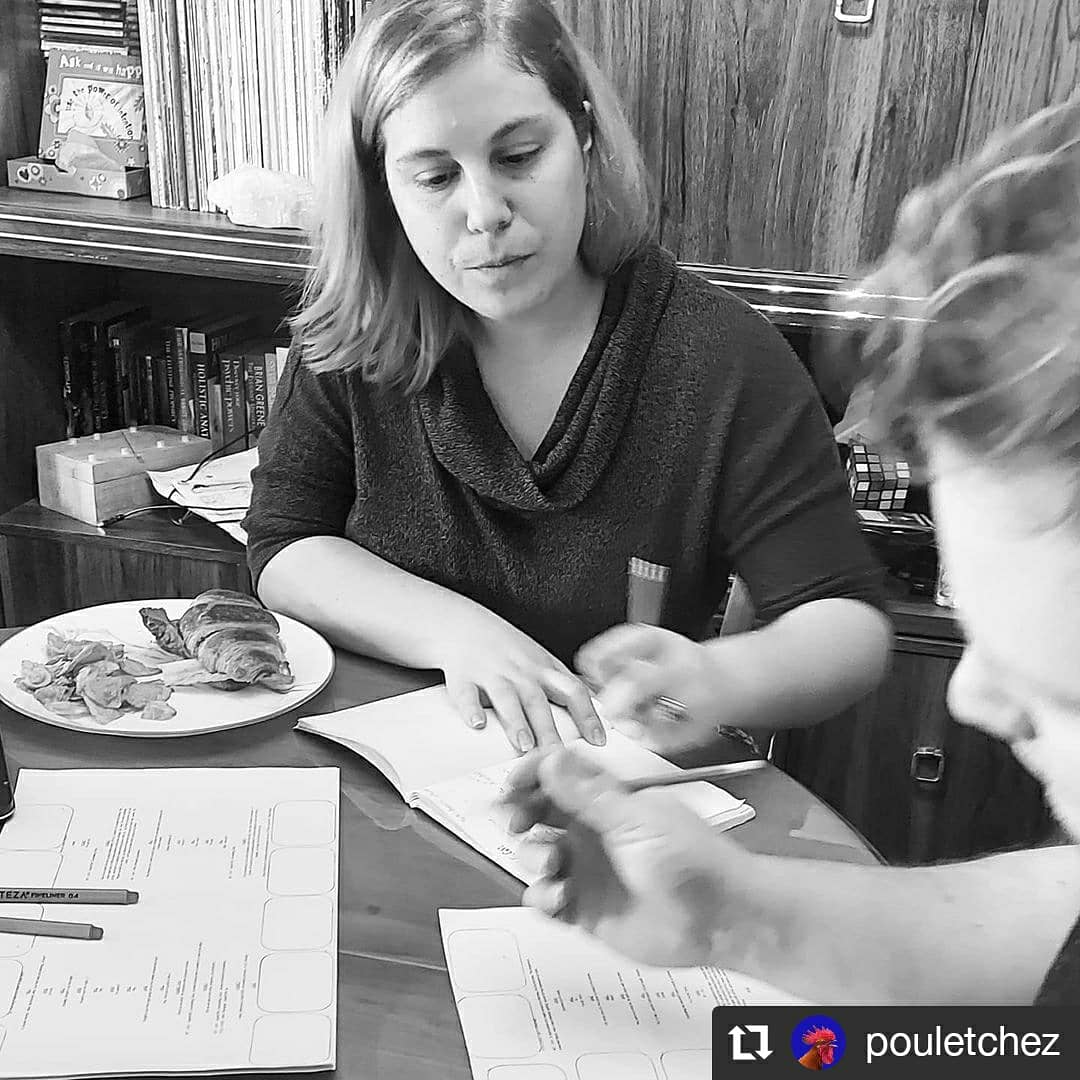 theLEGP's tweet photo. @PouletChez working through the script of first episode of L.E.G.P for week of production Episode1.#legp #creativeteam https://t.co/MdXFXfIVl7