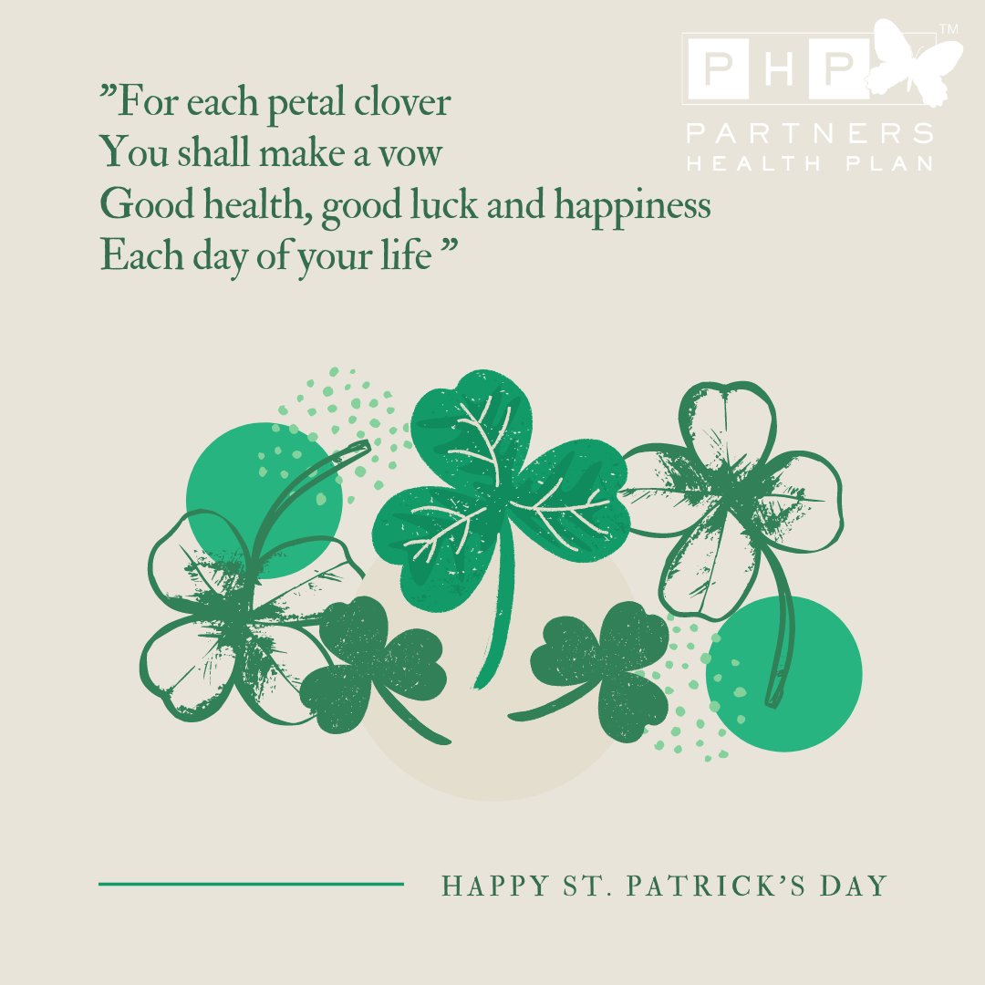PHPCareComplete's tweet photo. Happy #StPatricksDay from us, to you! We hope your day and days to come are filled with fortune and happiness. #irish #phpcares https://t.co/hU1AR5RYYX