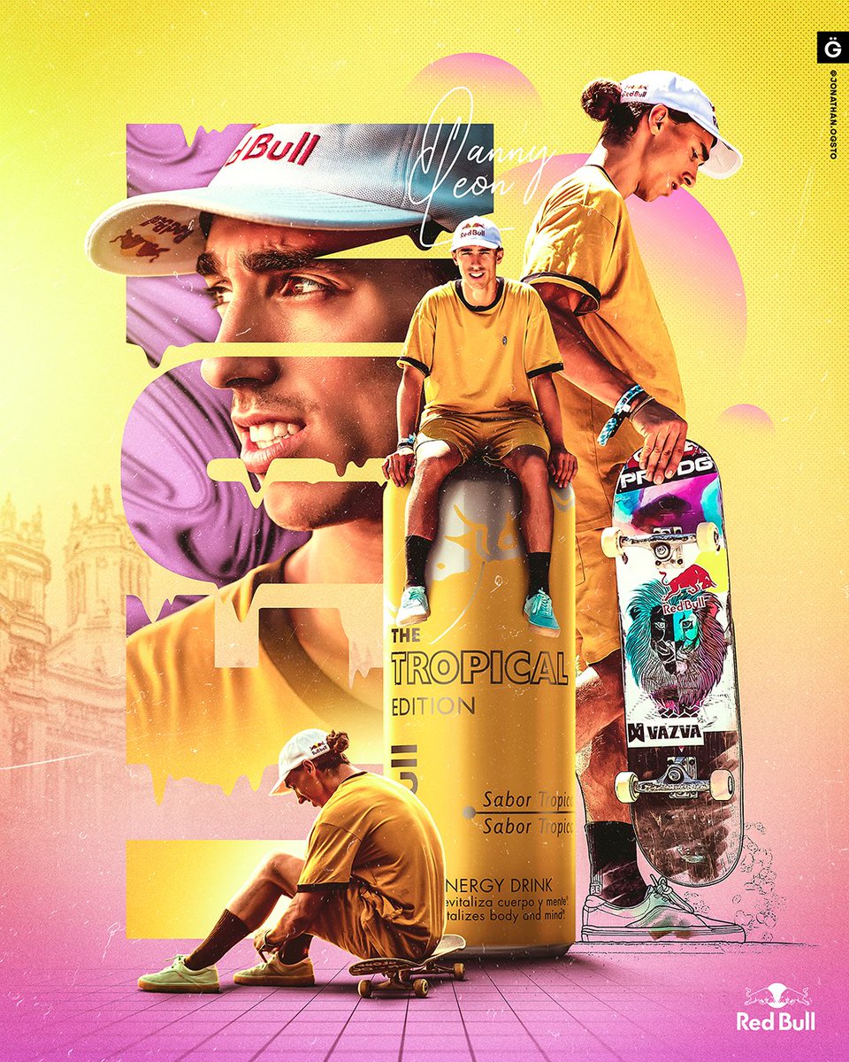 Jonathan Augusto Tropical Vibes With The Great Danny Leon Skateboard Redbull
