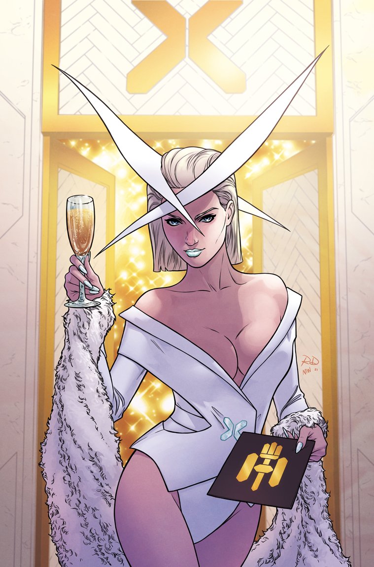 MARAUDERS #21 cover — drawn by me, colored by @colornmatt and ft. one of my designs for Emma Frost! 🥂

ALSO, interiors! 🙂 I’ll be drawing part of the X-MEN #21 jam issue alongside @sarapichelli, @LukasWerneck and @NickDragotta — written by Jonathan Hickman!