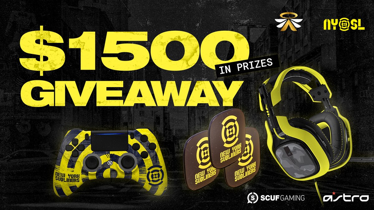 Cloud9 New York (@c9cod_) on Twitter photo To celebrate Aydan joining NYSL, we’re giving away 5 NYSL ASTRO.ID headsets courtesy of <a href="/ASTROGaming/">ASTRO Gaming</a> and 5 NYSL SCUF controllers.
To enter:
✅ Follow @Subliners
🐐 Follow @Aydan
🔁 RT this tweet To celebrate Aydan joining NYSL, we’re giving away 5 NYSL ASTRO.ID headsets courtesy of <a href="/ASTROGaming/">ASTRO Gaming</a> and 5 NYSL SCUF controllers.
To enter:
✅ Follow @Subliners
🐐 Follow @Aydan
🔁 RT this tweet