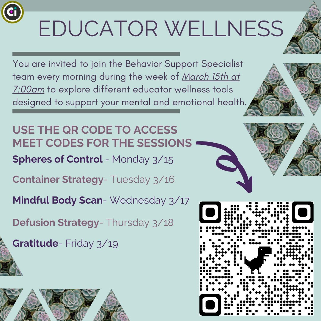 This morning's meditation session was lovely! Thank you to the teachers who joined us! If you want to avoid FOMO, we've got two more days this week of BSS Educator Wellness sessions AND we are going to host more sessions after spring break!
<a href="/ABQschools/">Albuquerque Public Schools</a> 
#AlbuquerqueTeachers