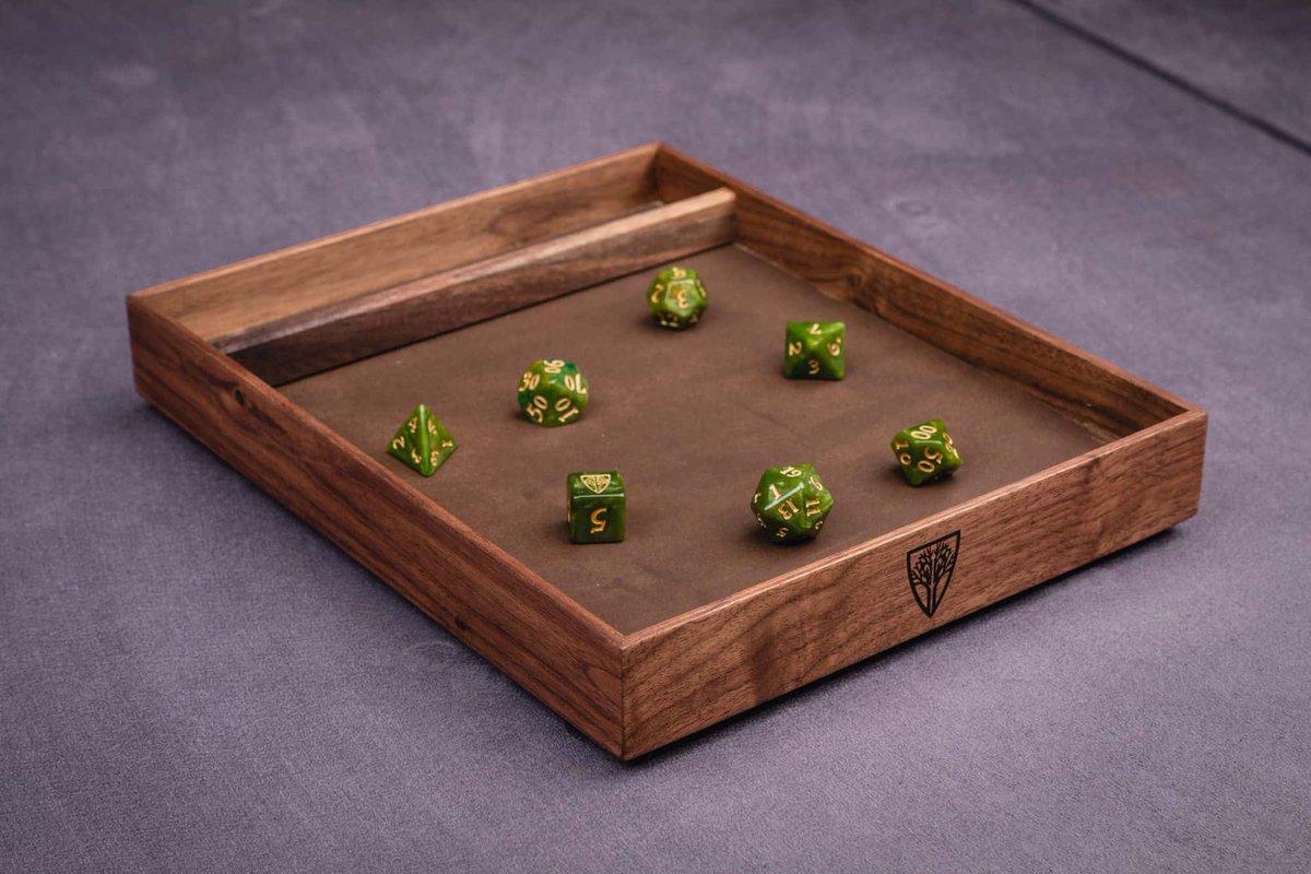 WyrmwoodGaming's tweet photo. Wyrmwood Wednesday⏲️. 

Today we're giving away a Black Walnut Tabletop Tray. This is our stock photo, but DAMN does the one you'll be getting have some of the best character we have ever seen.🥵

(Make sure to check the rules down below 👇)
 #dice #twitch #ttrpg #giveaway https://t.co/C9bUVqqYEU