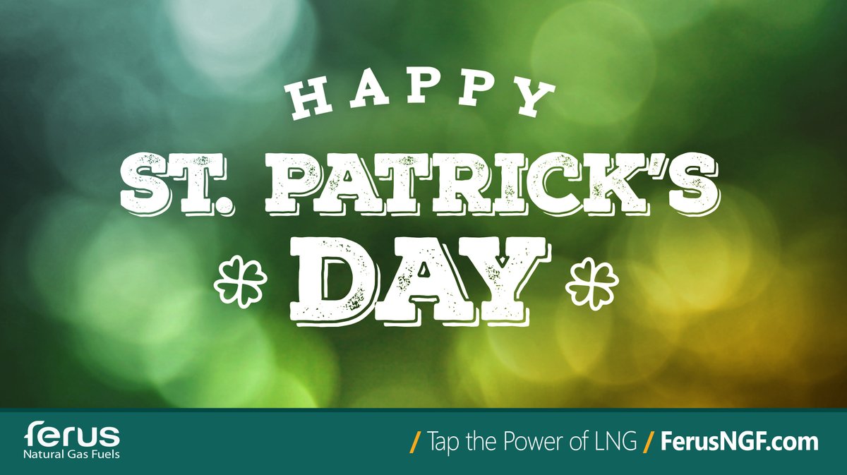 To all our amazing customers, partners and staff, <a href="/FerusNGF/">Ferus Natural Gas Fuels</a> wishes you a very happy St. Patrick's Day!

#StPatricksDay2021 #drinkresponsibly 
#lng #yyc #alberta #canadianenergy #liquefiednaturalgas