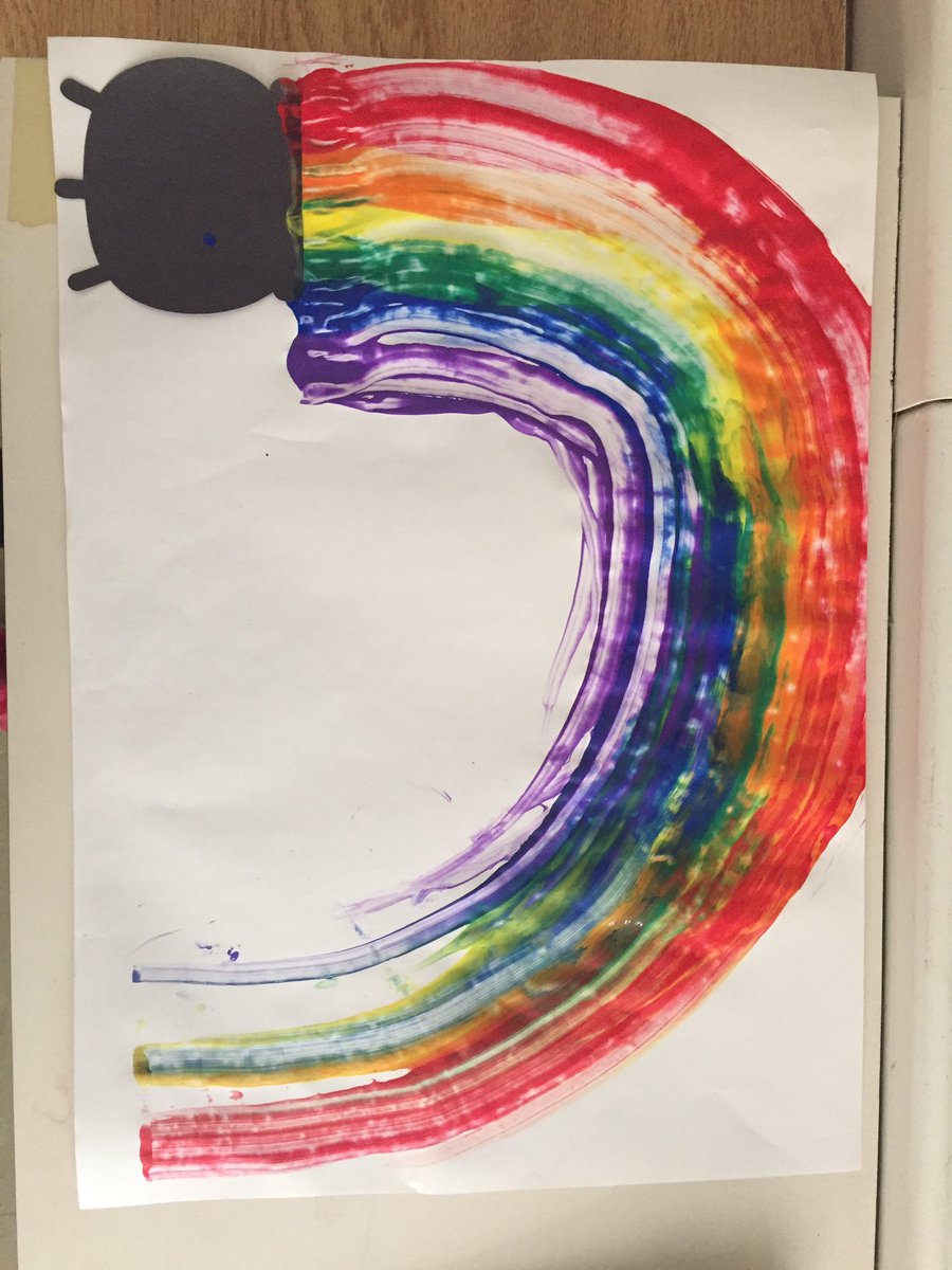 MissCourtneySm1's tweet photo. Every rainbow is unique! Our magical #scrapeart painting turned out amazing! #messyplay #makingmesses #artinkinder @GEDSB @GEDECELocal @jl_school https://t.co/hJVhcMmjMx