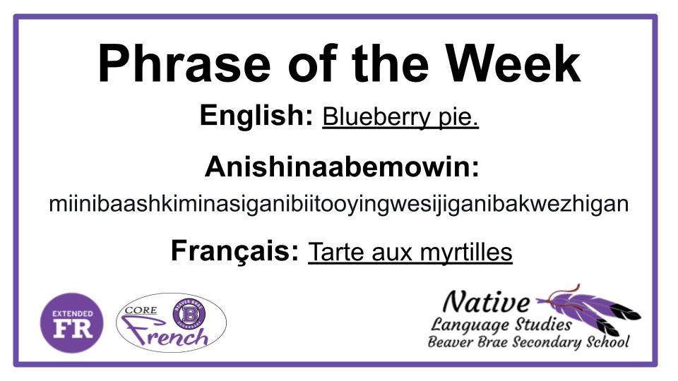 beaverbraess's tweet photo. This week’s Phrase of the Week continues with our Pi Week theme! 🫐🥧
Did you know that “Blueberry Pie” is the longest word in Anishinaabemowin at 53 letters? 

Give it a try! 💜 https://t.co/DKRNdWkDB9